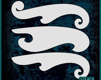 French Curves - Durable & Reusable Airbrush Stencil