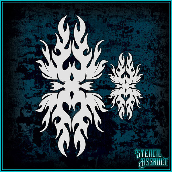 Flames 7 Airbrush Stencil Template | Etsy