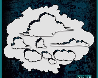 Cloud stencil | Etsy
