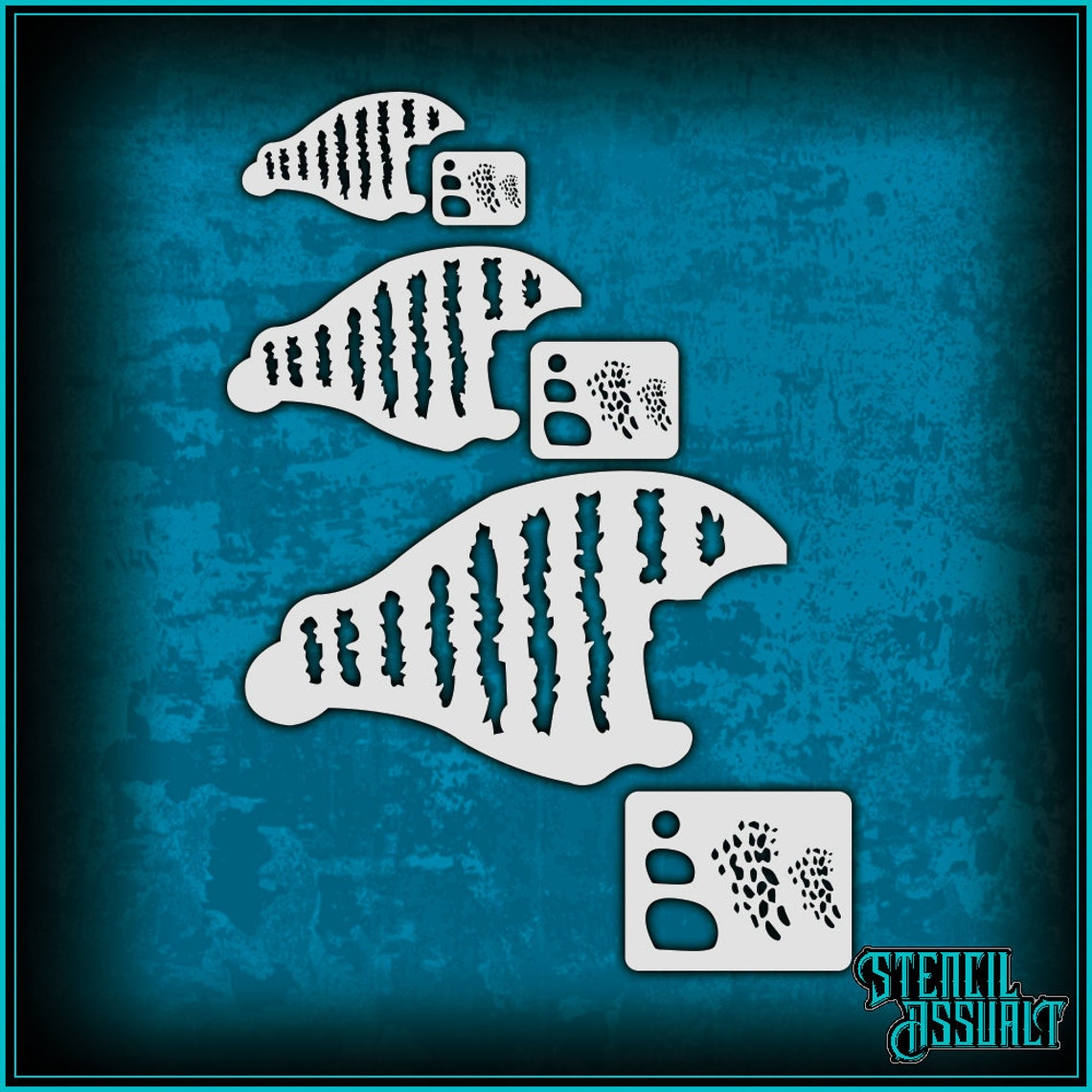 Bluegill Stripes Pack Airbrush Lure Stencil Template Etsy UK bluegill-stripes-pack-airbrush-lure-stencil-template-etsy-uk