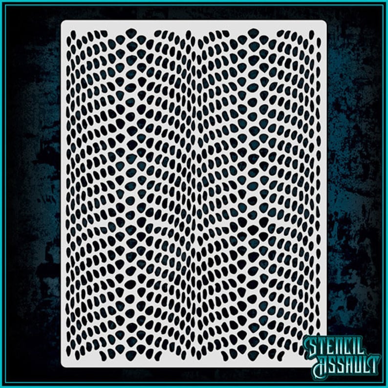 snake skin 1 durable reusable airbrush stencil etsy