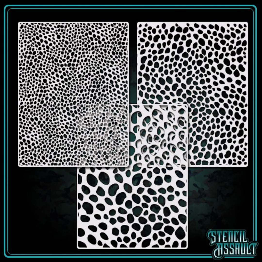 8 DESIGNS! Airbrush Camouflage Paint Stencils 14 10 Mil Gun Camo