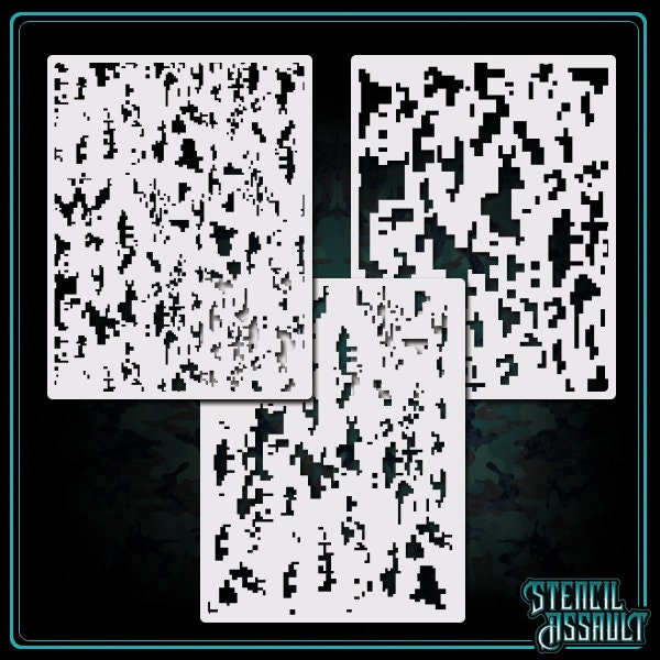 Digital Camo Stencil Etsy
