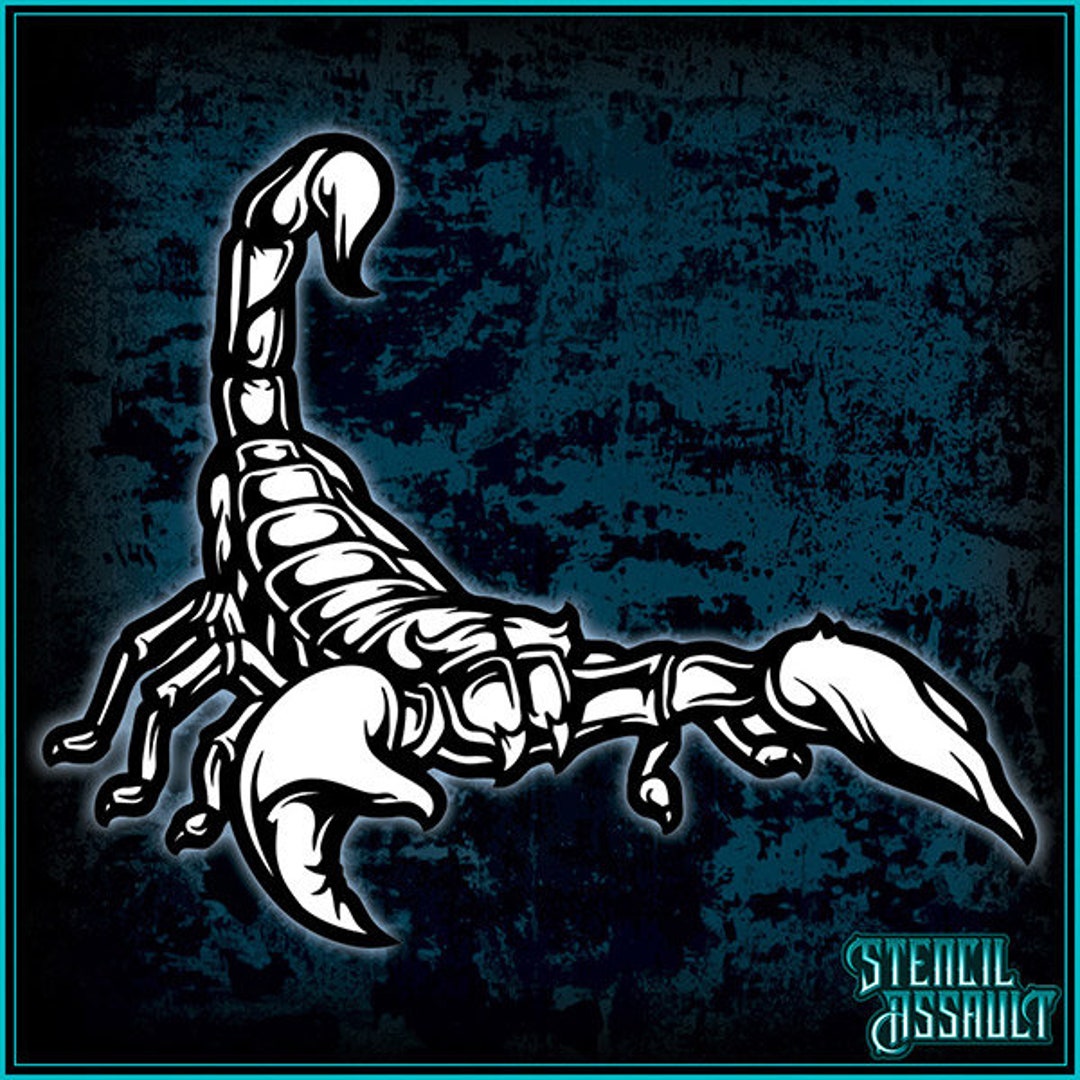 Scorpion 2 Airbrush Stencil Template Etsy