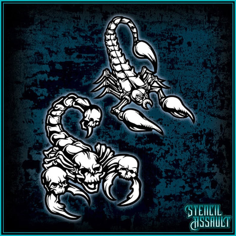 Mini Scorpion Set 1 Airbrush Stencil Template Etsy
