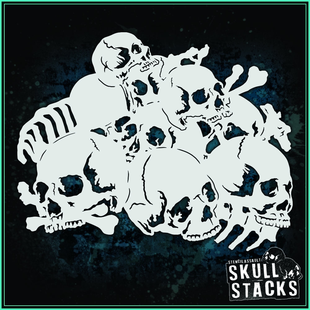 skull-stack-5-airbrush-stencil-template-etsy