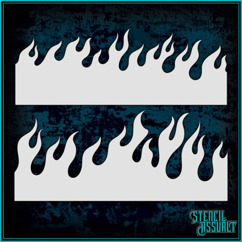 Flames 12 Airbrush Stencil Template - Etsy