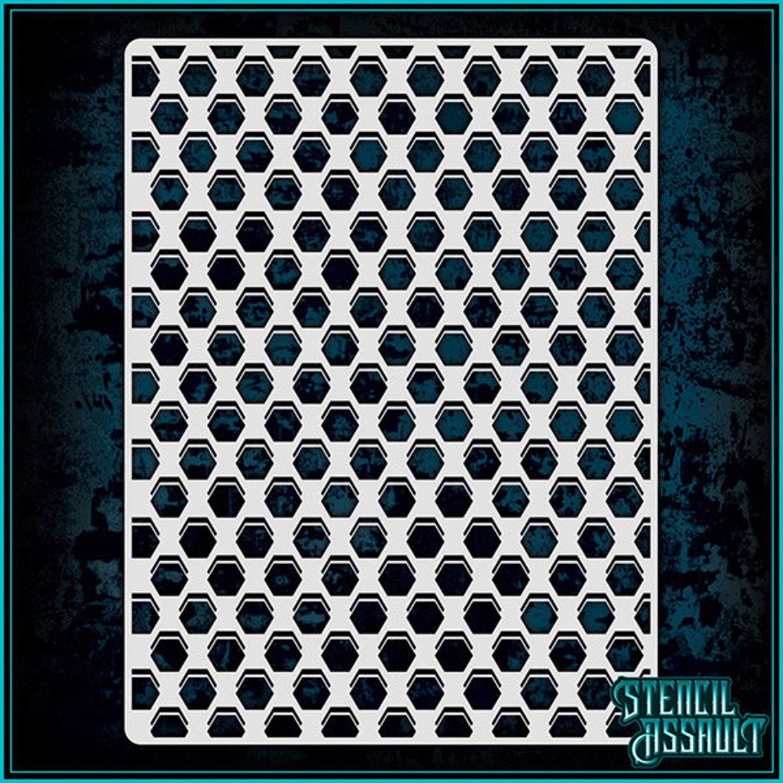 Rivet Pattern Airbrush Stencil Template Etsy