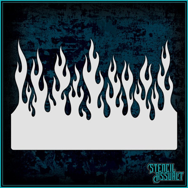 Stencil Flammen Sterne Kreise Vierecke Nr.5901 Airbrush Schablone 
