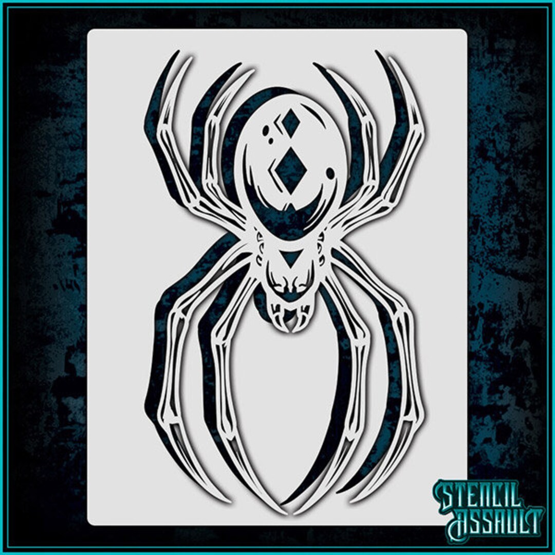 Spider 1 Airbrush Stencil Template Etsy