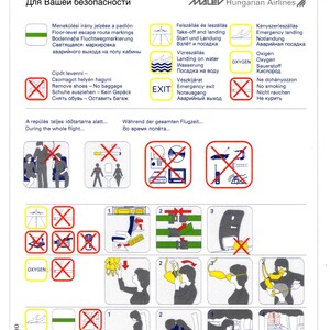 MAEV Hongaarse Luchtvaartmaatschappijen | B737-800 | 2003 | Veiligheidskaart