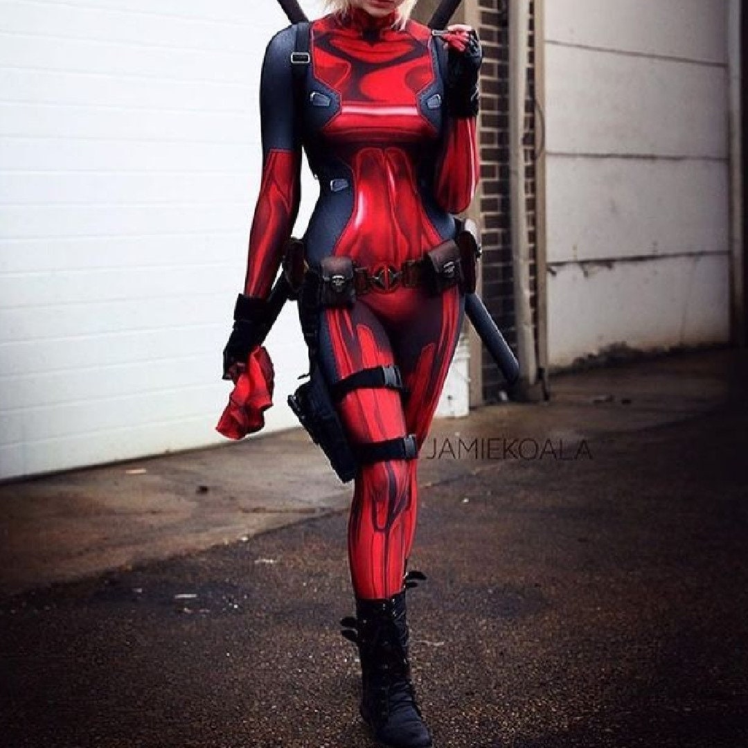 Lady Deadpool Costume Lady Deadpool Cosplay Lady Deadpool Etsy