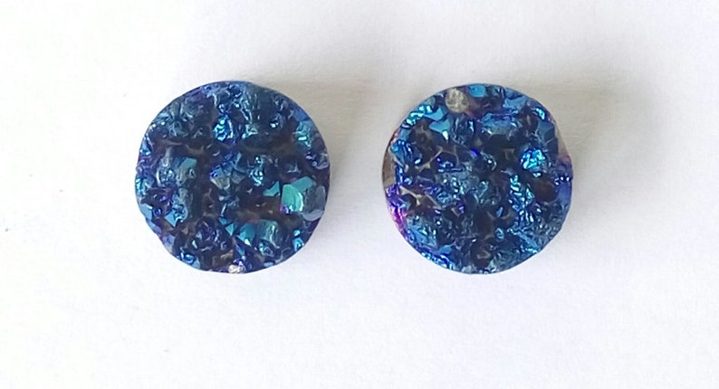 Druzy Gemstone Blue Color Silver Wrap Necklace E382 Pendant Set Tutorials Bead Jewelry Making