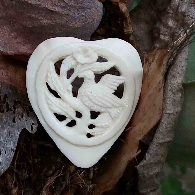 Hummingbird Buffalo Bone Bird Necklace Adorable Jewelry Making Pendant Necklace E14