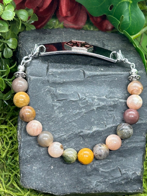 Beaded medical alert bracelets sale