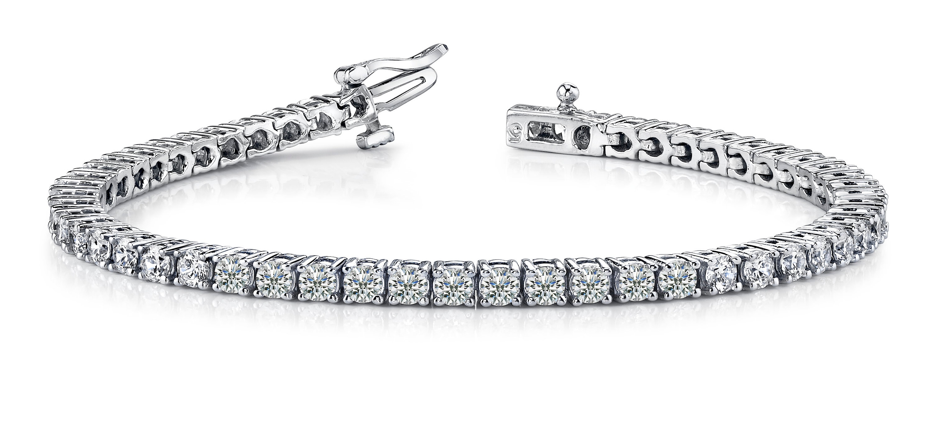 14kwg Lab Grown Diamond Bracelet Etsy