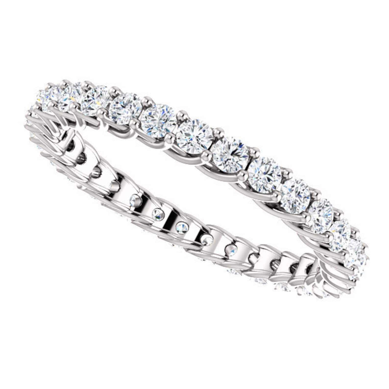 Lab Grown Eternity Diamond Ring 2cttw Etsy