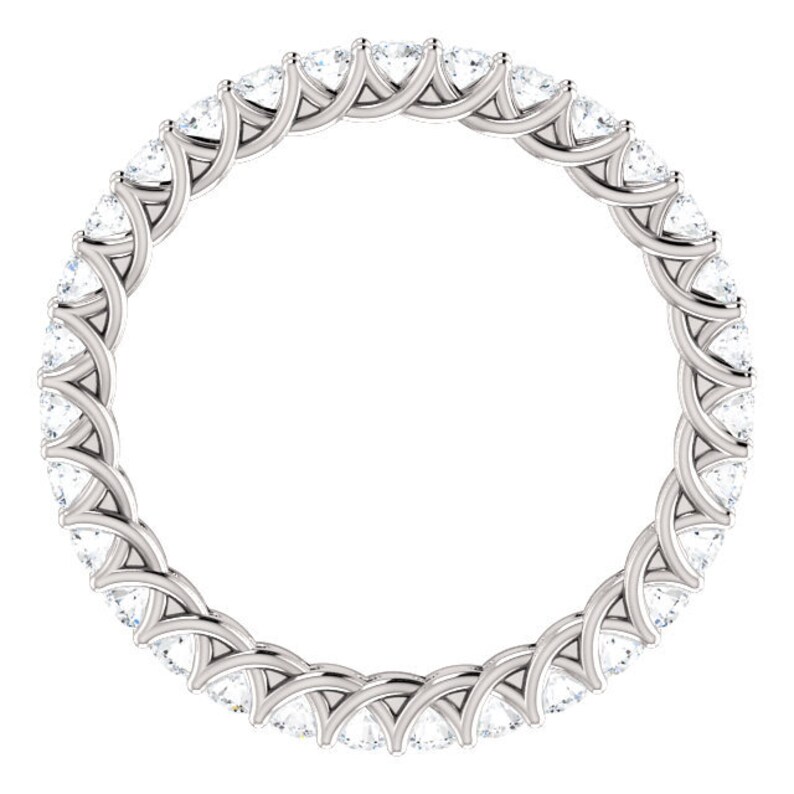 Lab Grown Eternity Diamond Ring 2cttw Etsy