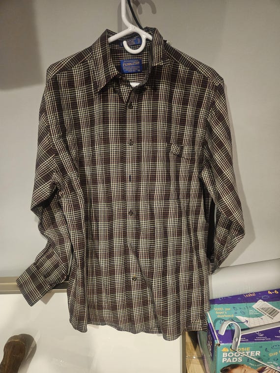 Pendleton Varsity Button Up Plaid Long Sleeve Shi… - image 1