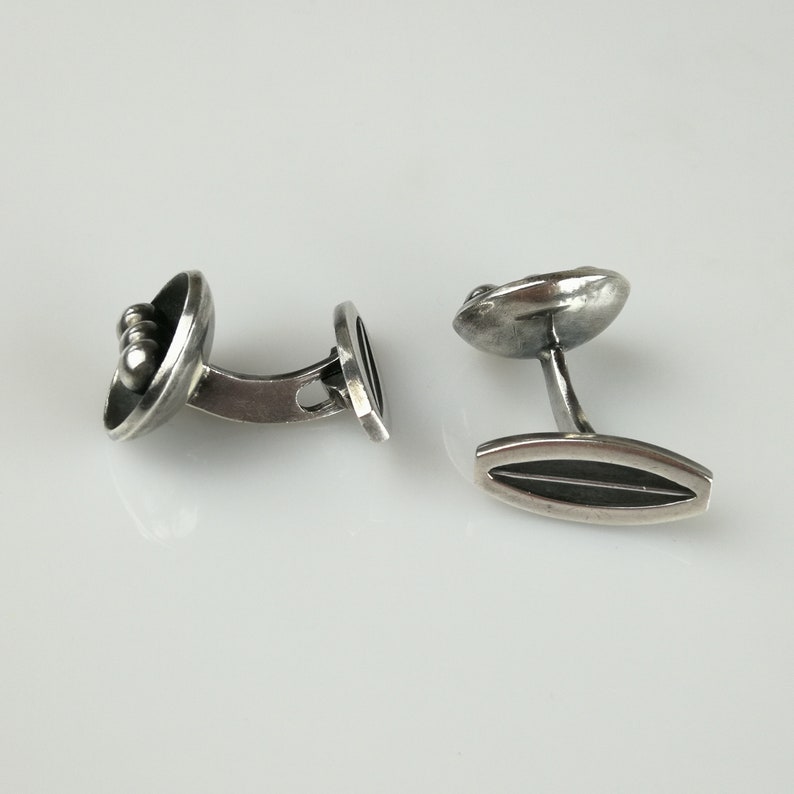 Vintage Danish Jewelry Sterling Silver 925S Hans Hansen cufflinks Denmark HaH Scandinavian