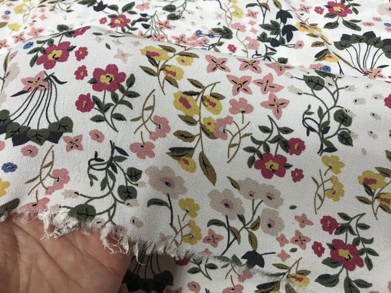 Mixed cotton staple fabric/provence floral cotton Etsy