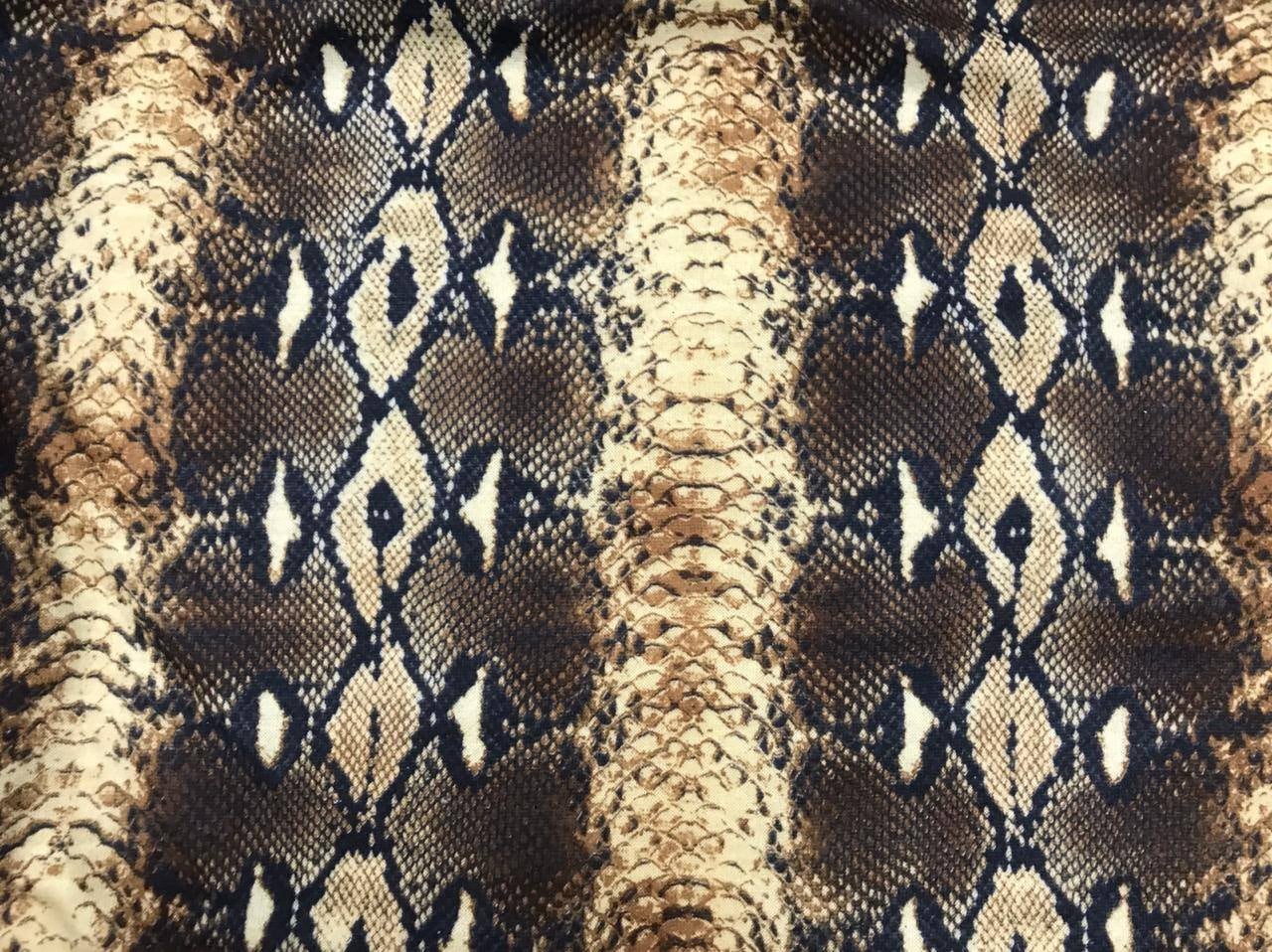 Python jersey fabric/haute couture fabric/brown snakeskin | Etsy