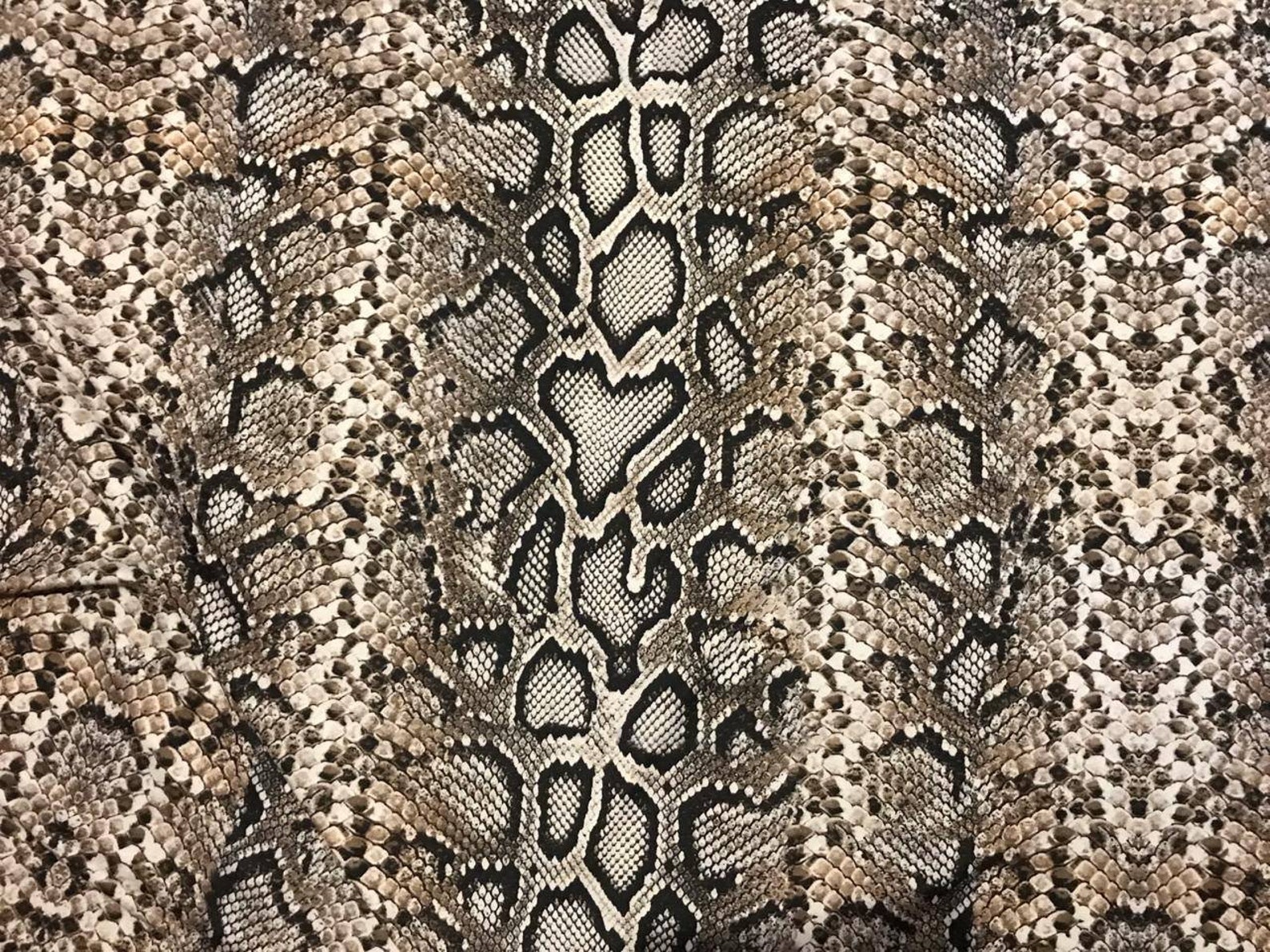 Python jersey fabric/haute couture fabric/brown snakeskin | Etsy