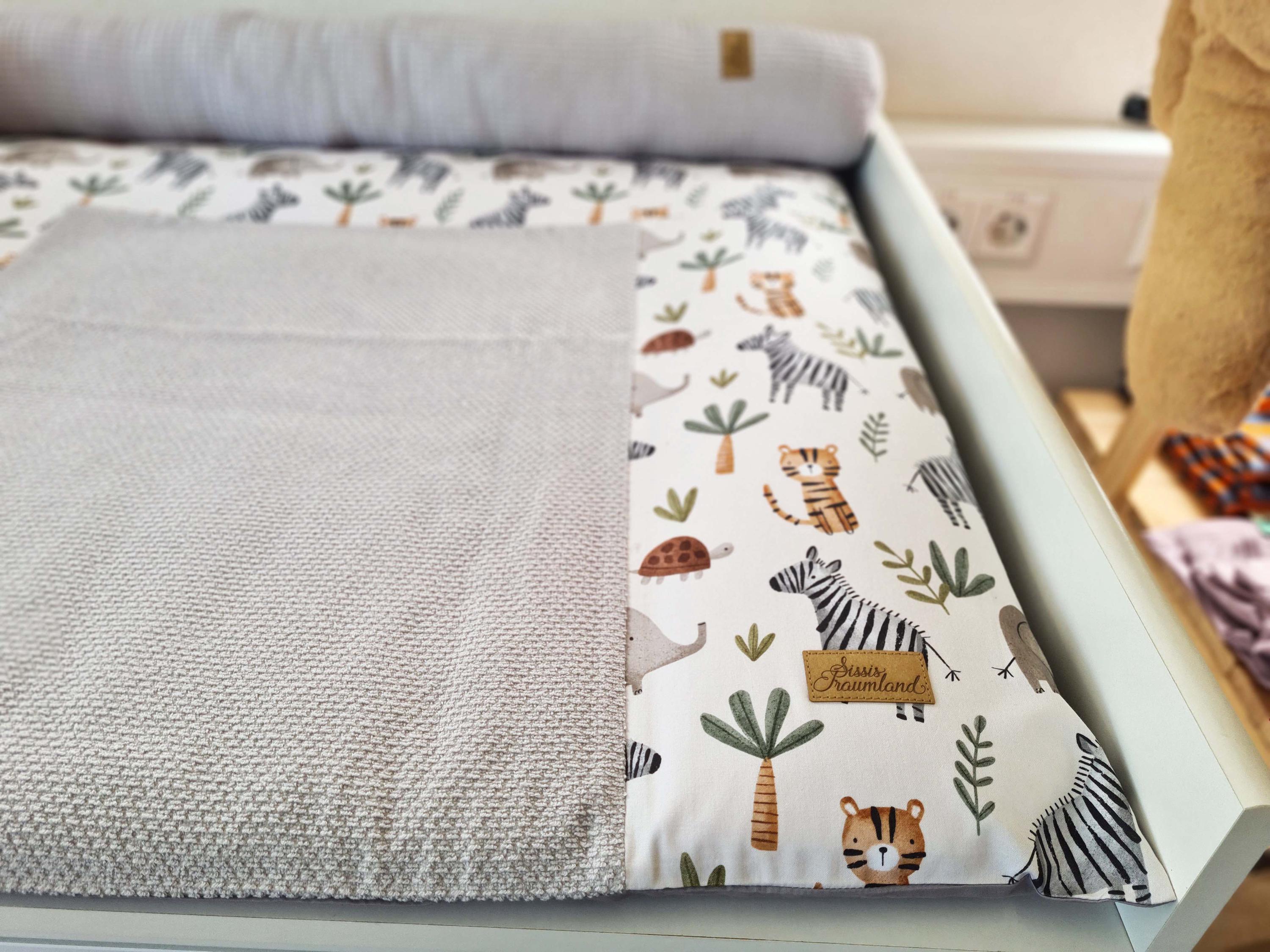 Trend Lab Jungle Friends Wickelauflage-Bezug – 100% Baumwollflanell, Für Standard-Wickelauflagen (ca. 40x81 Cm)