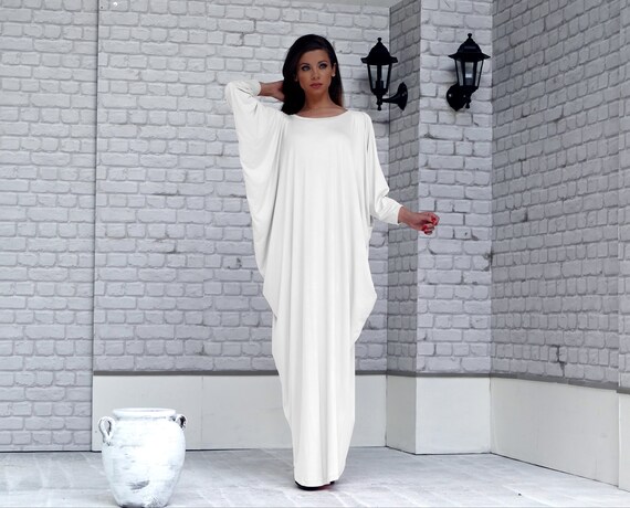 long white kaftan dress