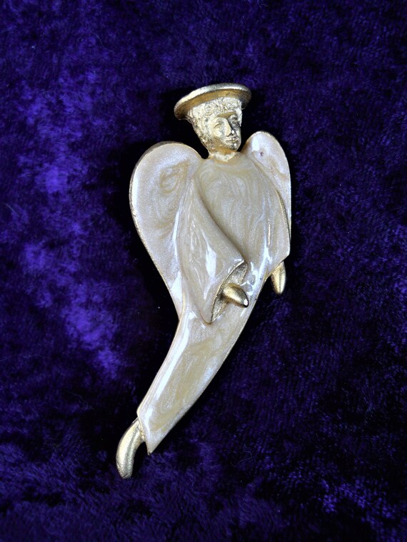 Vintage Angel Brooch, Antique, 60's fashion, retro