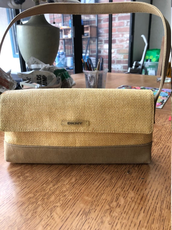 90s/y2k DKNY Straw Structured Vegan Natural Should