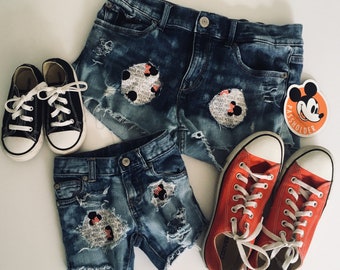 womens disney denim shorts