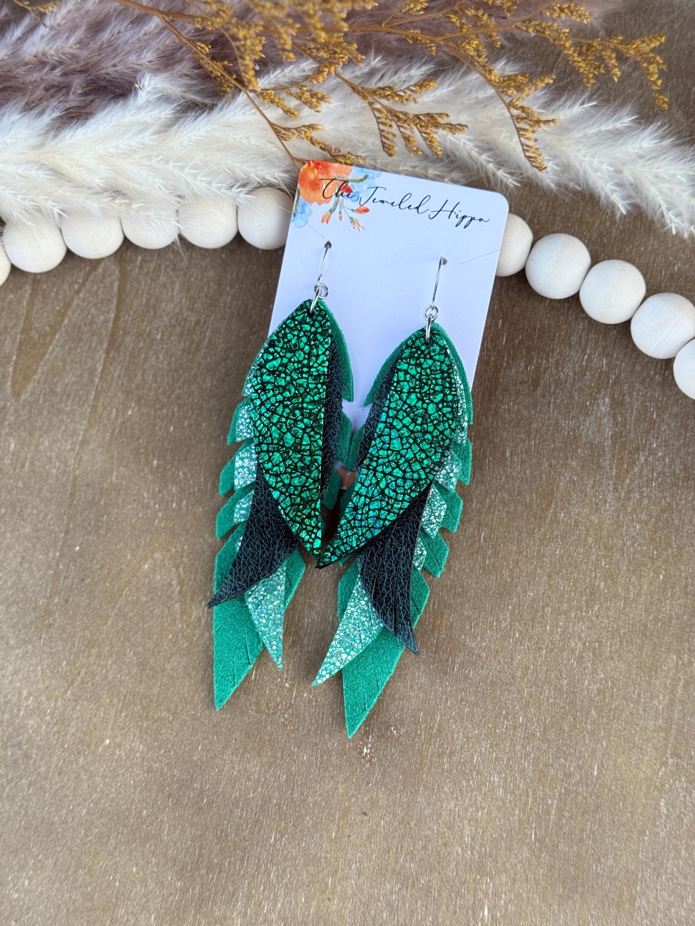 Big Emerald Earrings