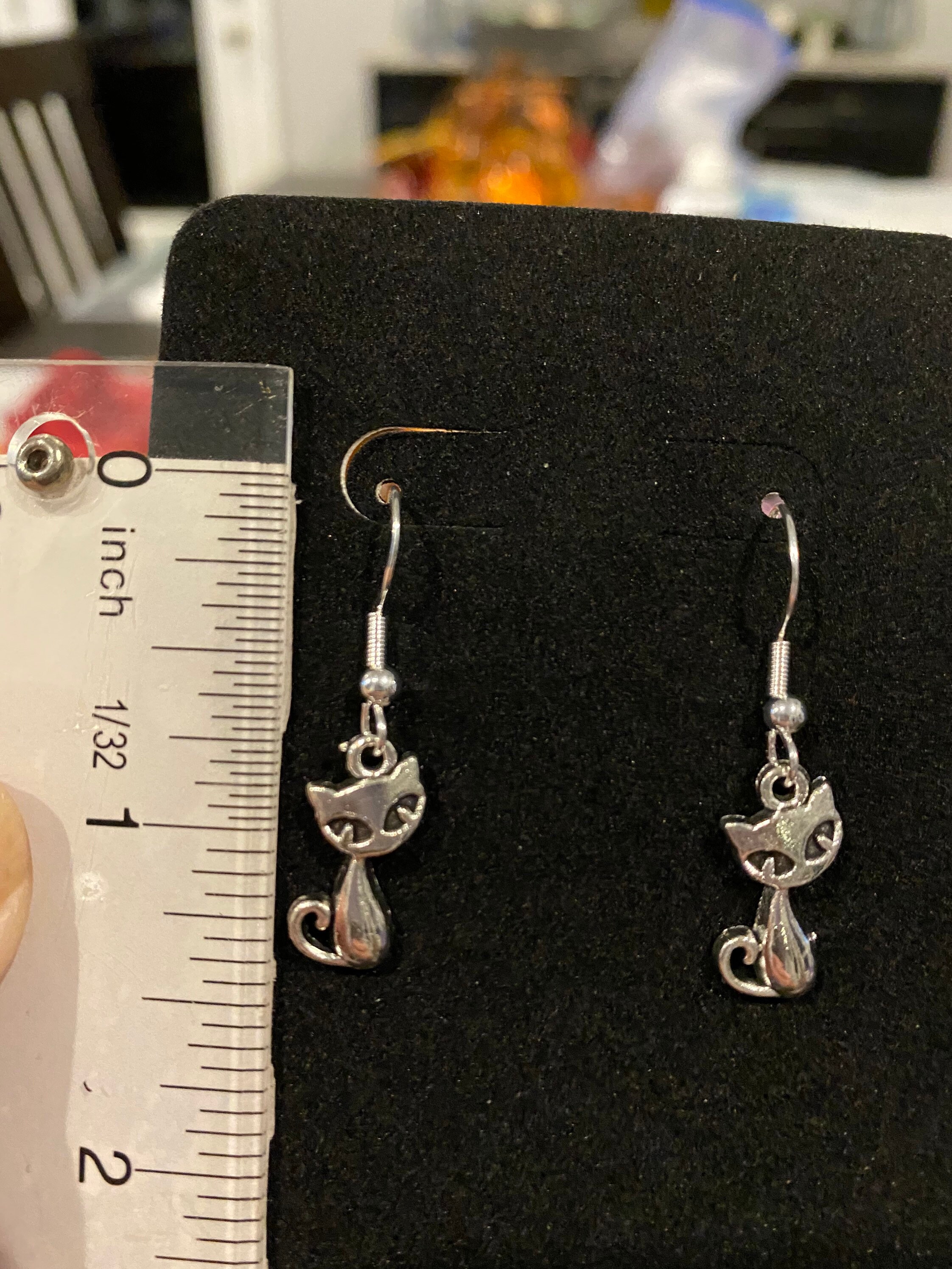 Kitty Cat Earrings Etsy