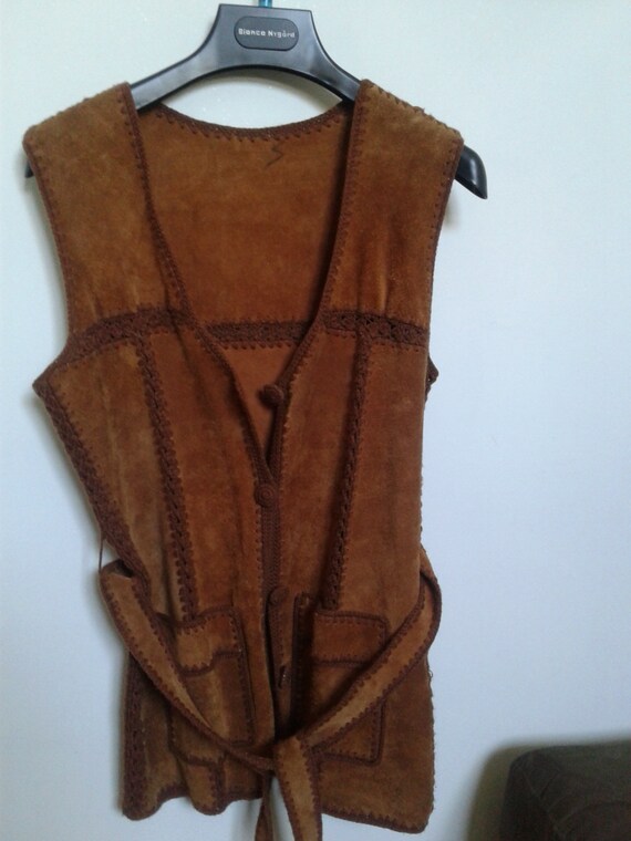 vintage suede vest