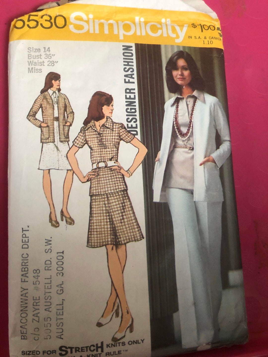 Simplicity Pattern 5303 1973 Vintage Simplicity 5530 Sewing Pattern Misses Cardigan - Etsy
