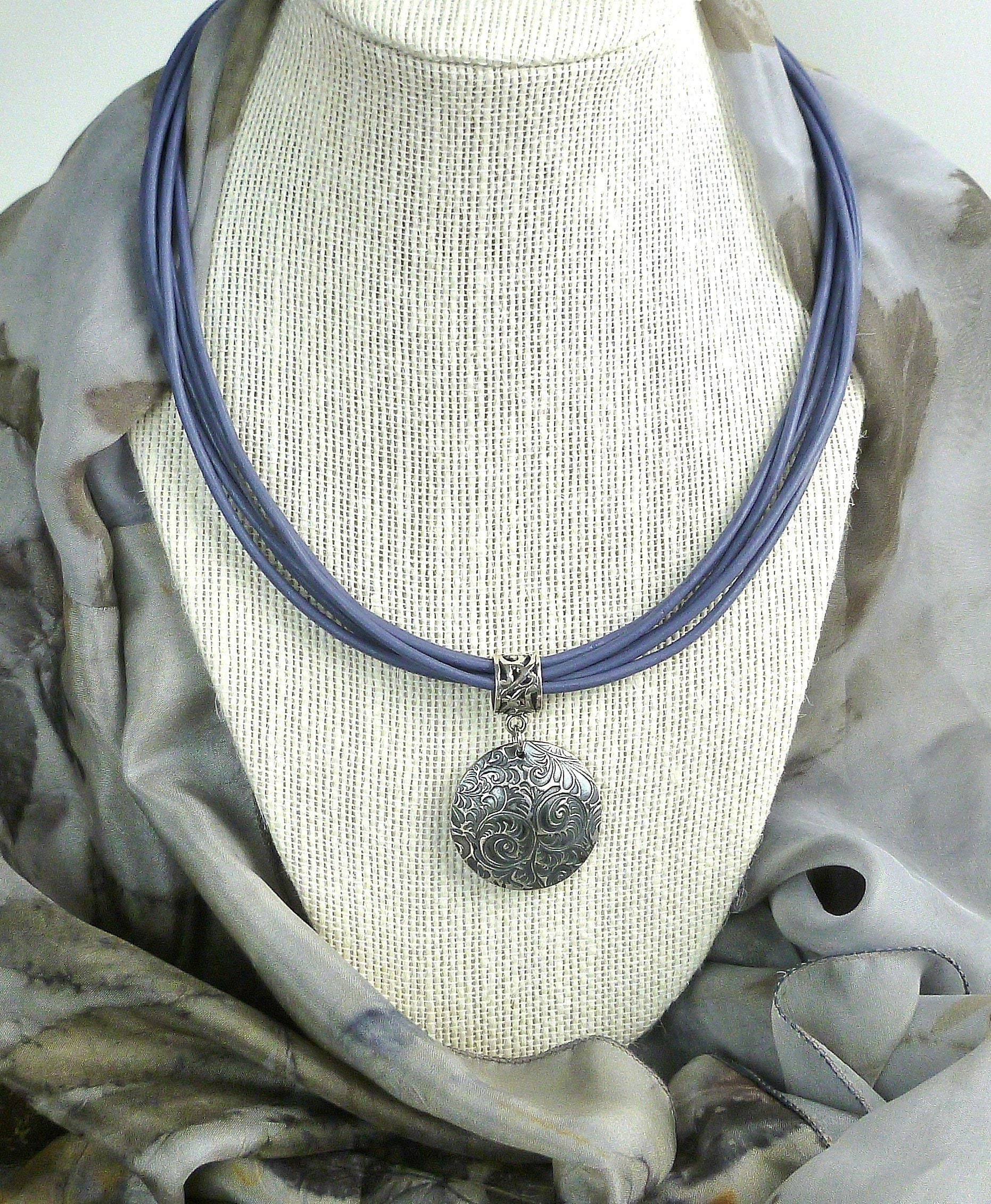 Silver cord necklace Clearance