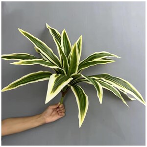 Planta artificial Brazilian Beauty Tequila de 20 hojas para jardín. imagen 4