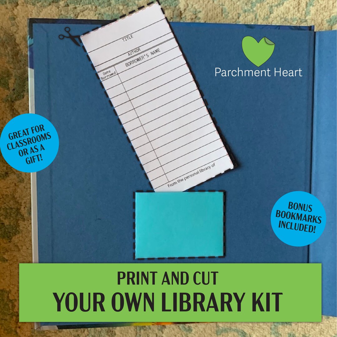 Print and Cut Your Own Library Card Kit - Etsy