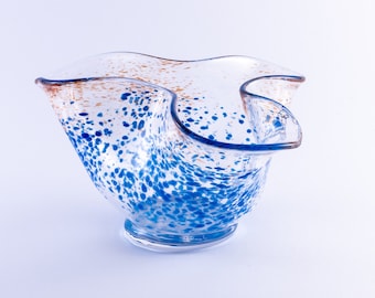 Cobalt Blue Wavy Bowl