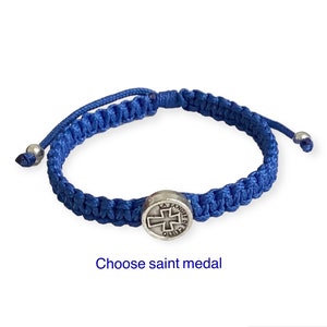 Catholic Saint Bracelet - Choose Saint Medal - Religious Gift For Men Women - Catholic Wristbands - St Benedict - St Michael - St Joseph