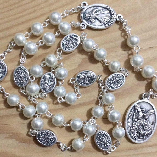 St Michael Chaplet, Crown of St Michael, St Michael Rosary, Patron of military, Saint Michael, Police officer gifts, Catholic chaplet