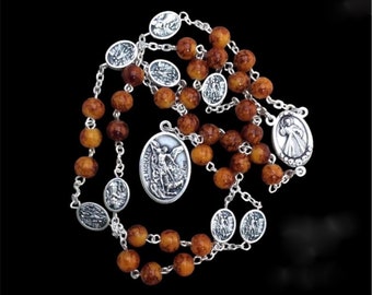 St Michael Chaplet, Crown of St Michael - St Michael Rosary - Police Officer Gifts - Prayer Beads - Saint Michael Archangel