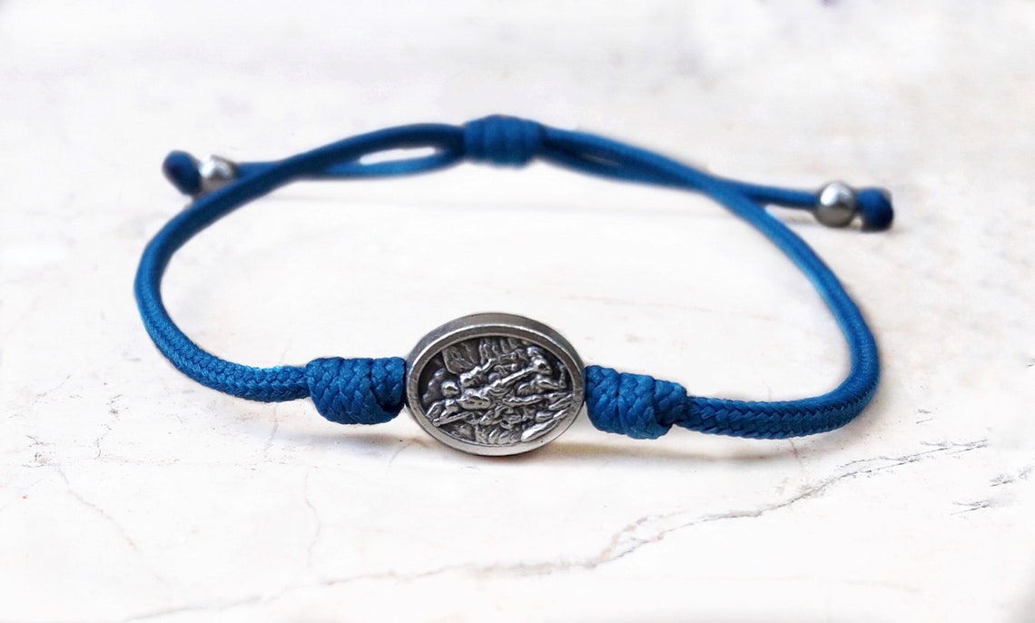 Blue Saint Michael bracelet main image 0