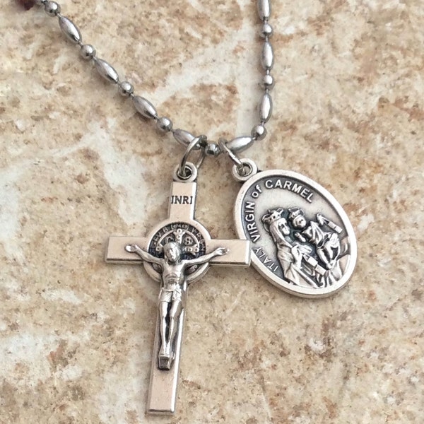 Christian Scapular Necklace Etsy