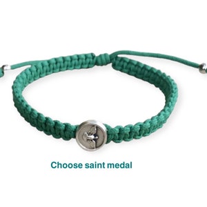 Catholic Saint Bracelet - Choose Saint Medal - Religious Gift For Men Women - Catholic Wristbands - St Benedict - St Michael - St Joseph
