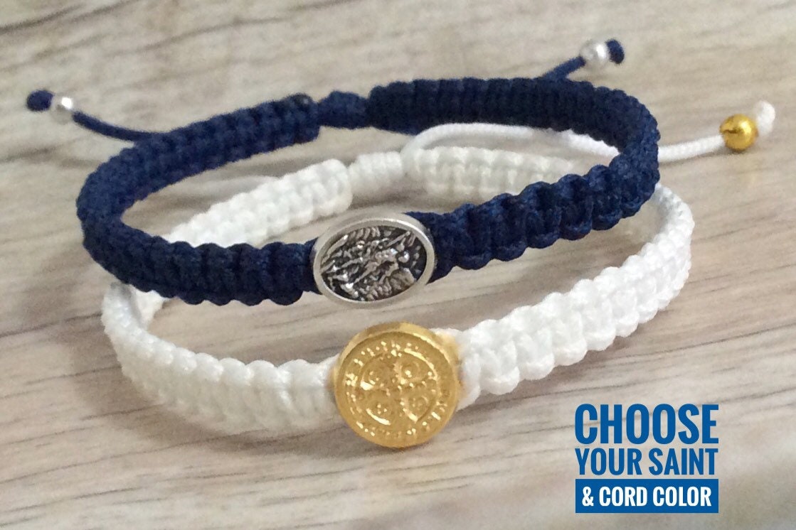 Saint Medal Charm Bracelet Catholic Gifts for Adults and Etsy UK