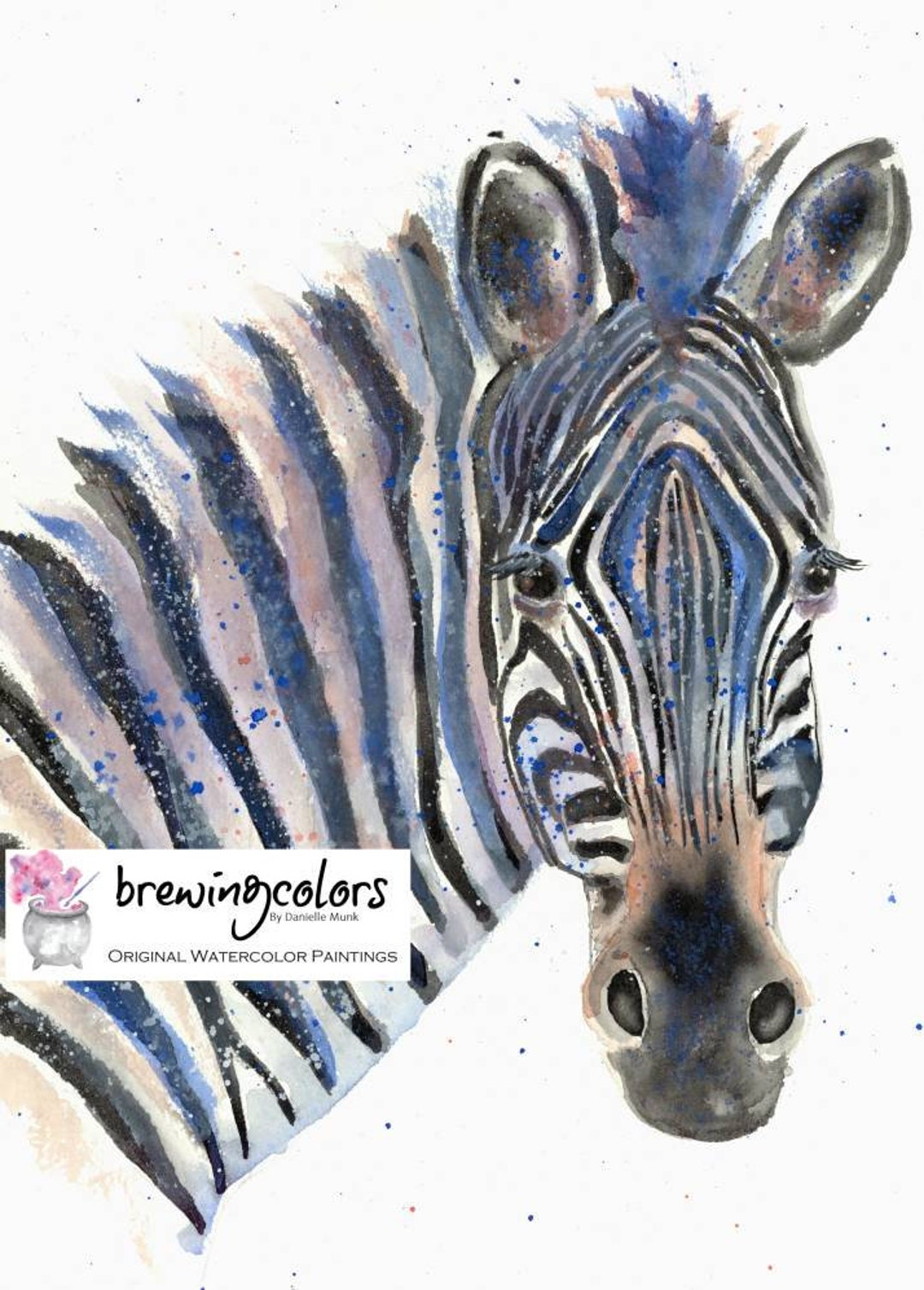 ZEBRA ART PRINT aquarelle zèbre art mural zèbre art zèbre - Etsy France