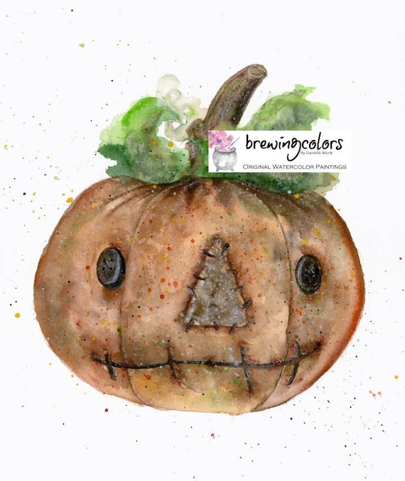 Fierce Pumpkin Face! Unframed Print Wall Art Fierce Pumpkin Face! Unframed Print Wall Art