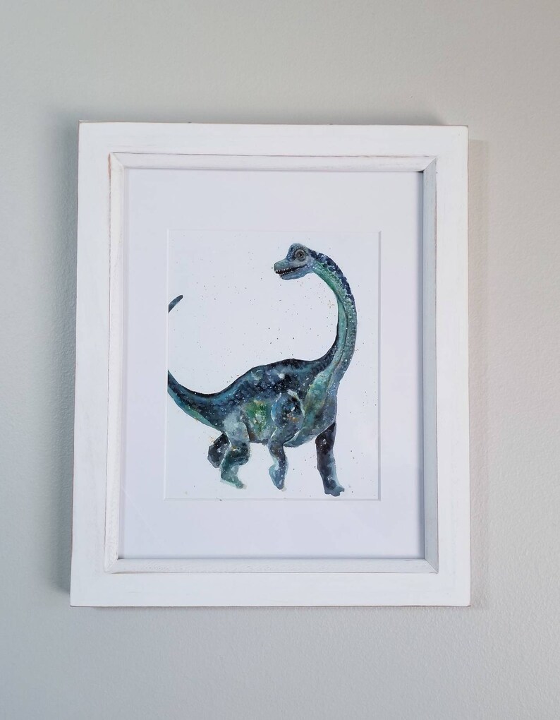 dinosaur in water with long neck